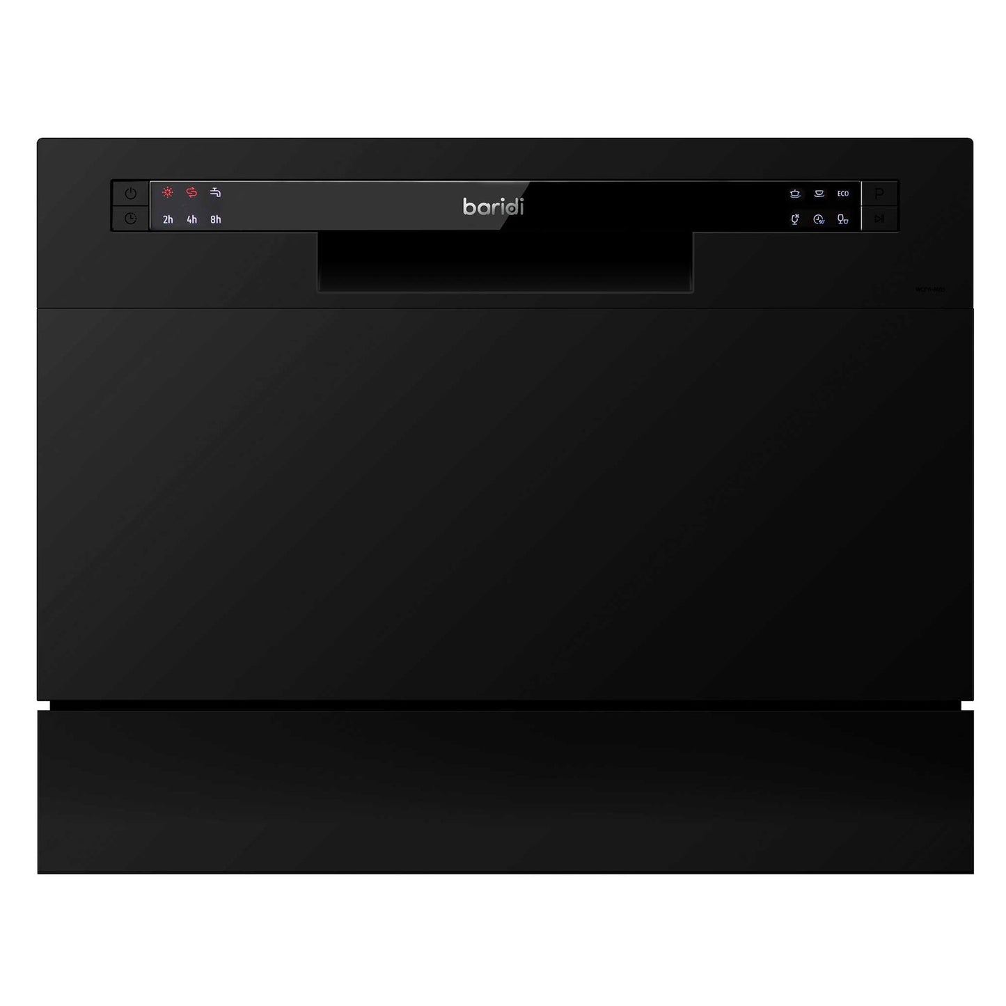 Baridi Compact Tabletop Dishwasher 6 Place Settings, 6 Programmes, Low Noise, 6.5L - Black - DH85