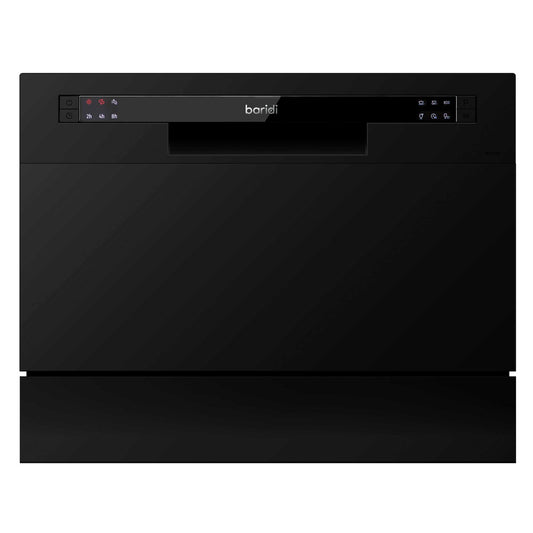 Baridi Compact Tabletop Dishwasher 6 Place Settings, 6 Programmes, Low Noise, 6.5L - Black - DH85