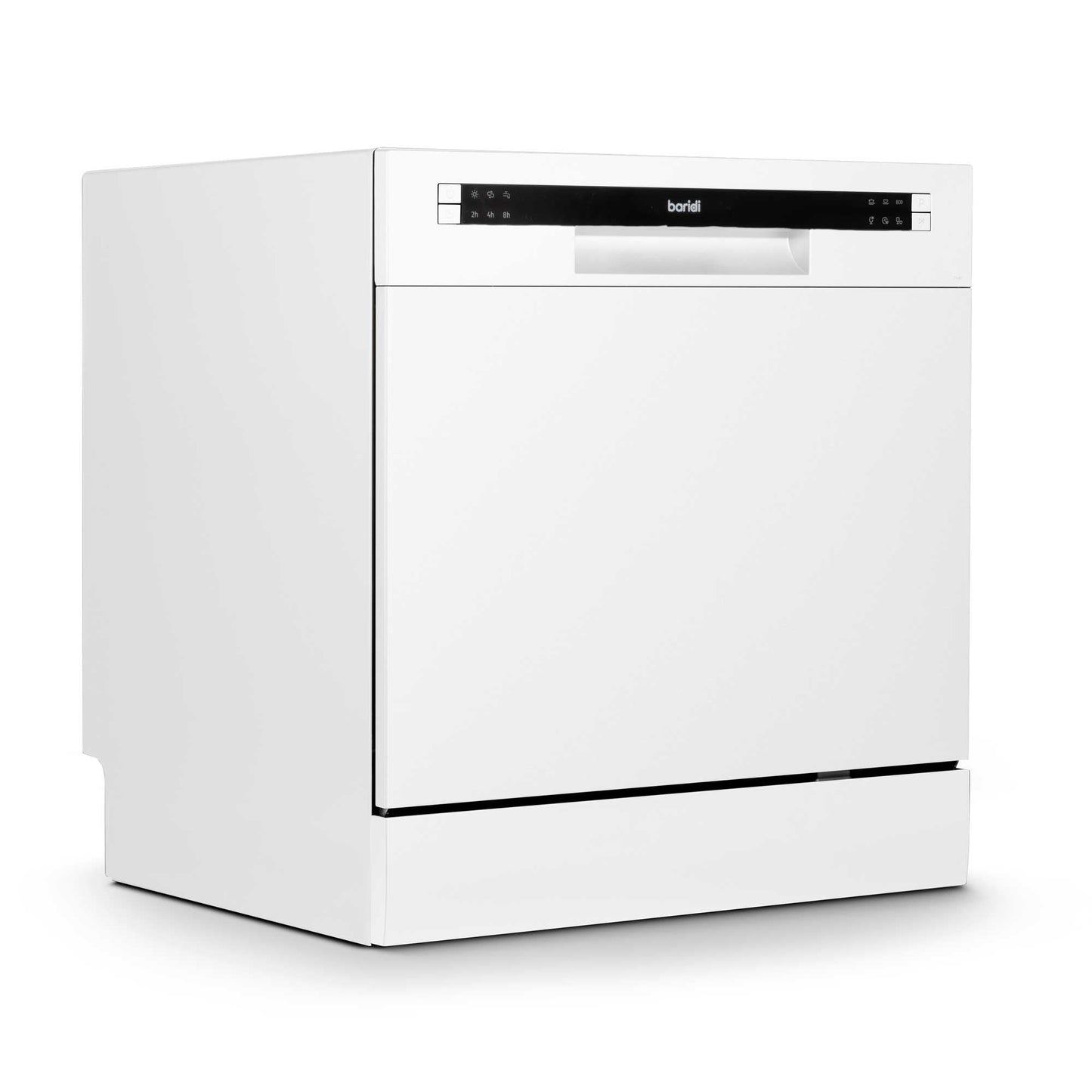 Baridi Compact Tabletop Dishwasher 8 Place Settings, 6 Programmes, Low Noise, 8L - White - DH86