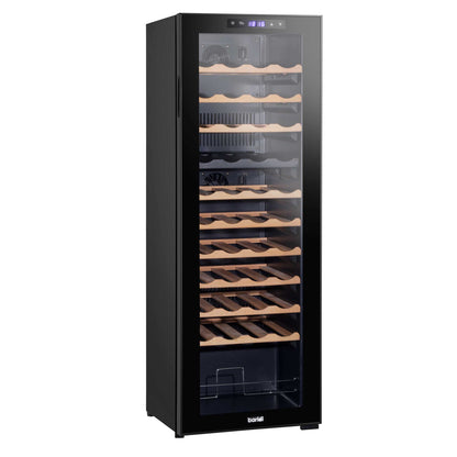 Baridi 44 Bottle Dual Zone Wine Cooler, Fridge, Touch Screen Controls, Wooden Shelves, LED - DH92