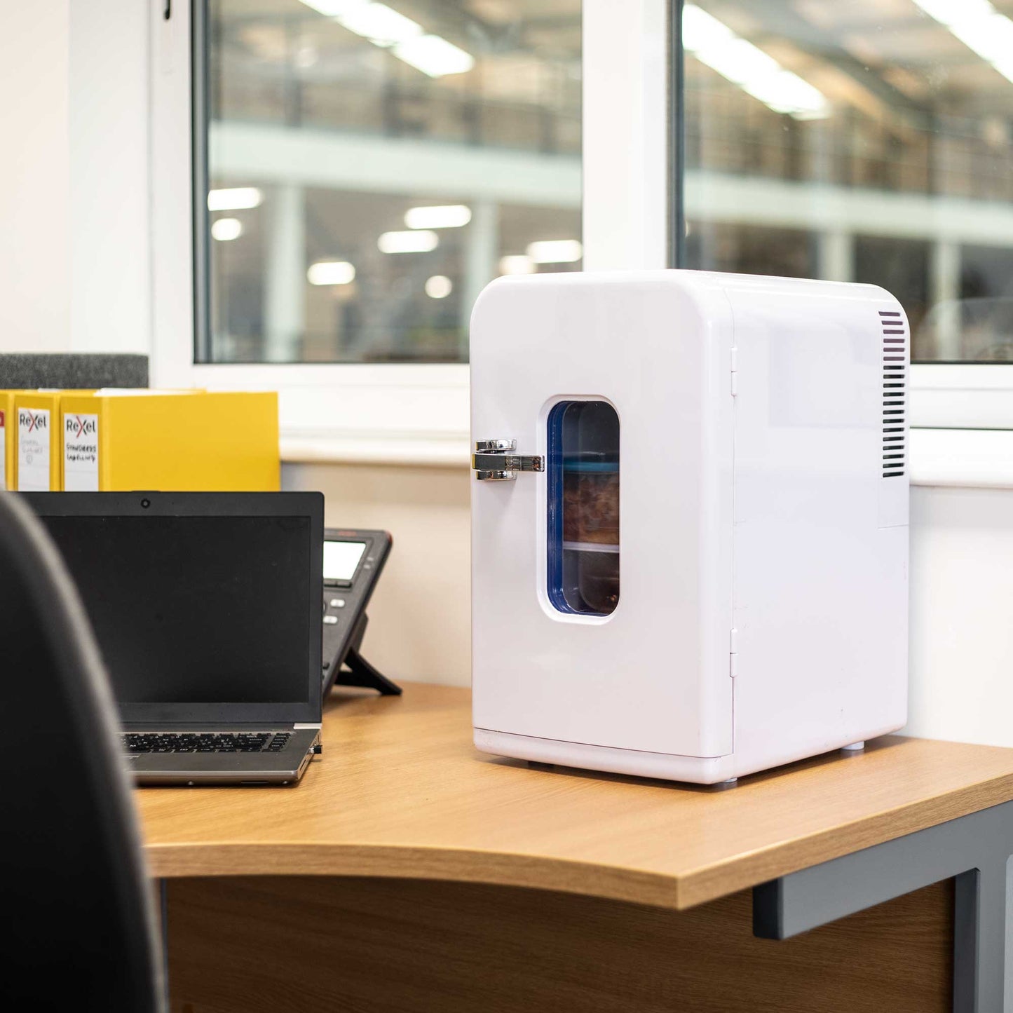 Baridi 15L Mini Fridge Cooler, 12V/230V, For Makeup, Cars, Bedrooms, Camping, White - DH94