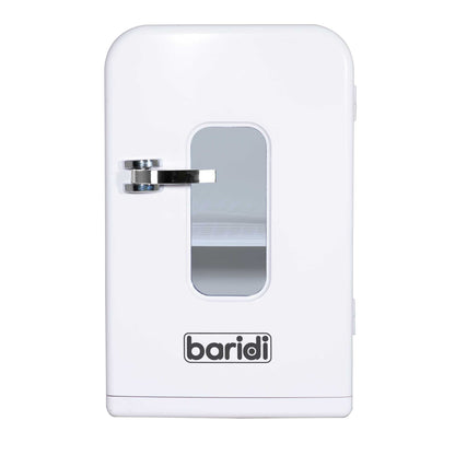 Baridi 15L Mini Fridge Cooler, 12V/230V, For Makeup, Cars, Bedrooms, Camping, White - DH94