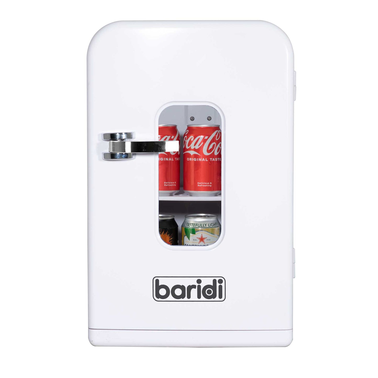 Baridi 15L Mini Fridge Cooler, 12V/230V, For Makeup, Cars, Bedrooms, Camping, White - DH94