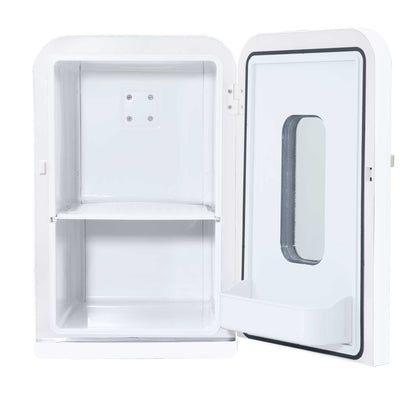 Baridi 15L Mini Fridge Cooler, 12V/230V, For Makeup, Cars, Bedrooms, Camping, White - DH94