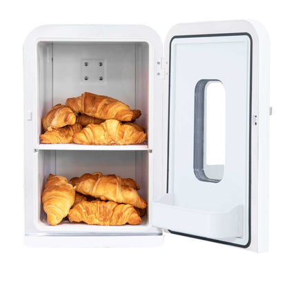 Baridi 15L Mini Fridge Cooler, 12V/230V, For Makeup, Cars, Bedrooms, Camping, White - DH94