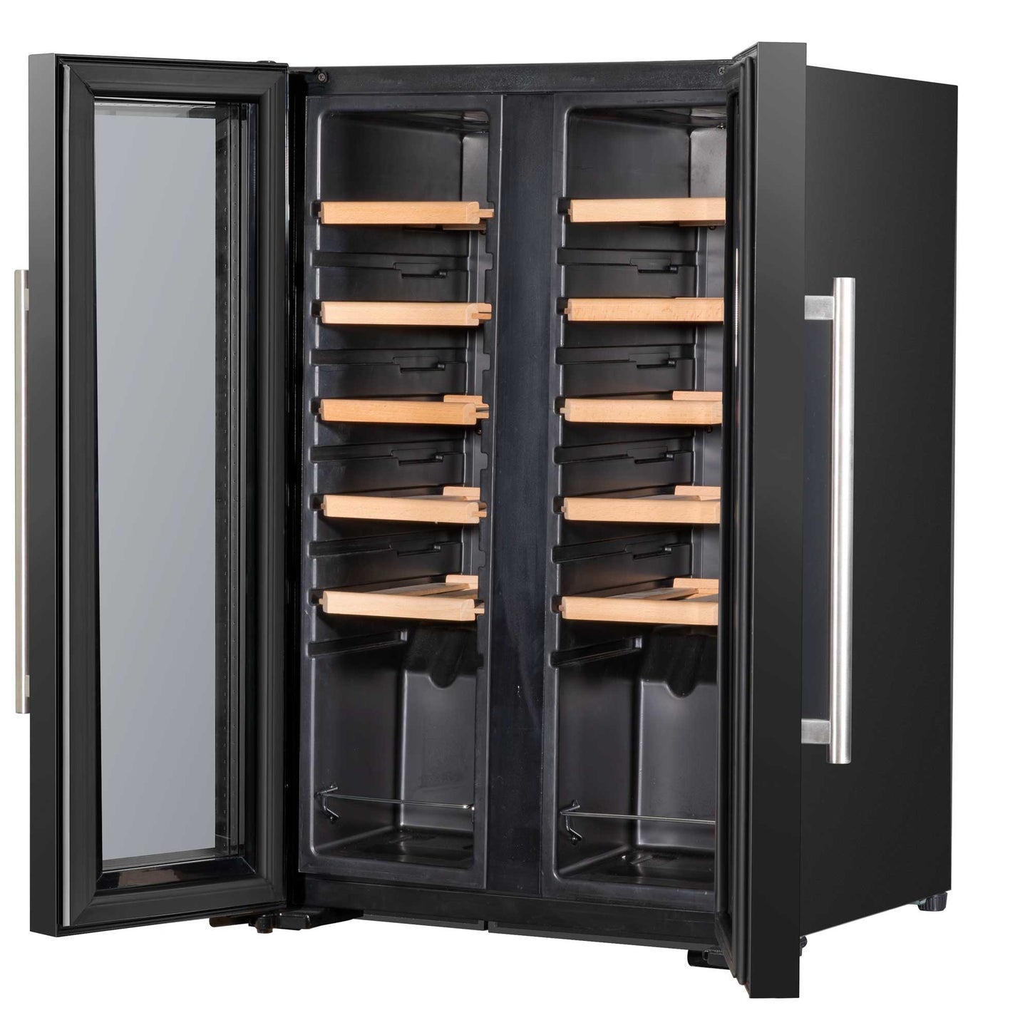 Baridi 24 Bottle Dual Zone Wine Cooler, Fridge, Touch Screen, LED Light, Mirror Glass Door - DH97