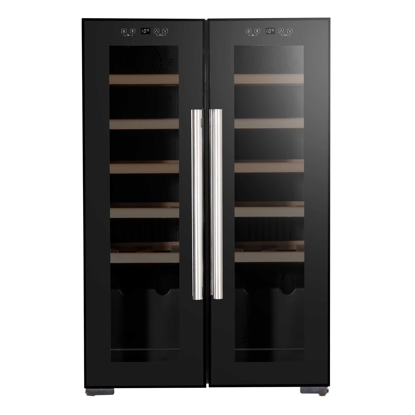 Baridi 24 Bottle Dual Zone Wine Cooler, Fridge, Touch Screen, LED Light, Mirror Glass Door - DH97