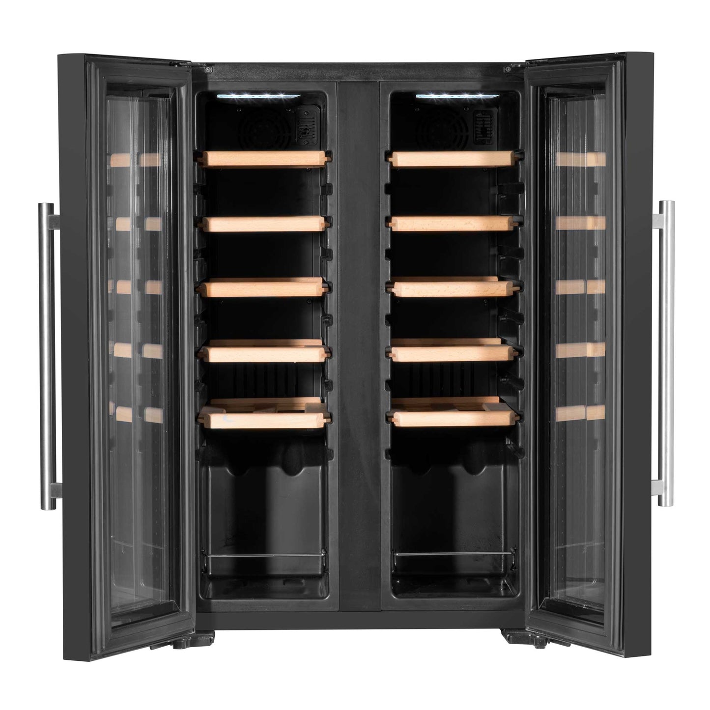 Baridi 24 Bottle Dual Zone Wine Cooler, Fridge, Touch Screen, LED Light, Mirror Glass Door - DH97