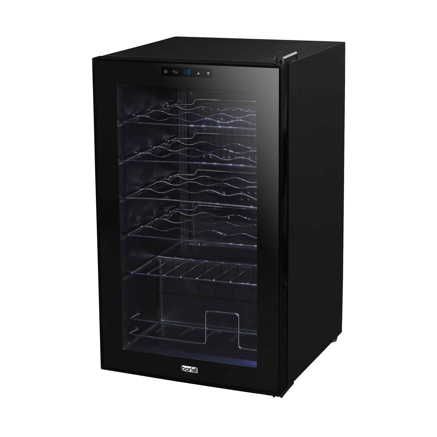 Baridi 24 Bottle Wine Cooler Fridge with Digital Touch Screen Controls & LED Light, Black - DH9
