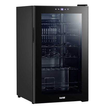 Baridi 24 Bottle Wine Cooler Fridge with Digital Touch Screen Controls & LED Light, Black - DH9