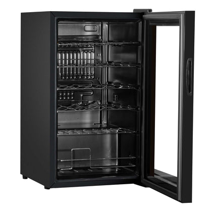Baridi 24 Bottle Wine Cooler Fridge with Digital Touch Screen Controls & LED Light, Black - DH9