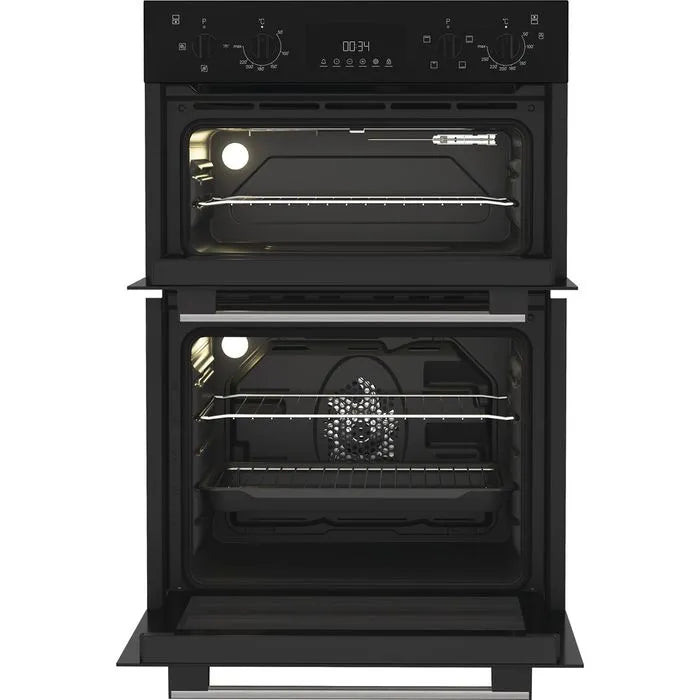 Indesit Built-in Electric Fan Double Oven | DII10DB | Black