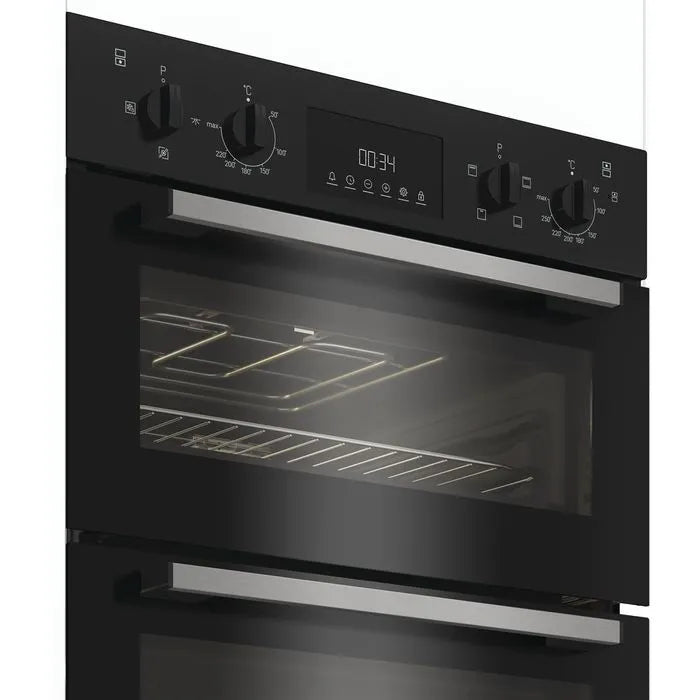 Indesit Built-in Electric Fan Double Oven | DII10DB | Black