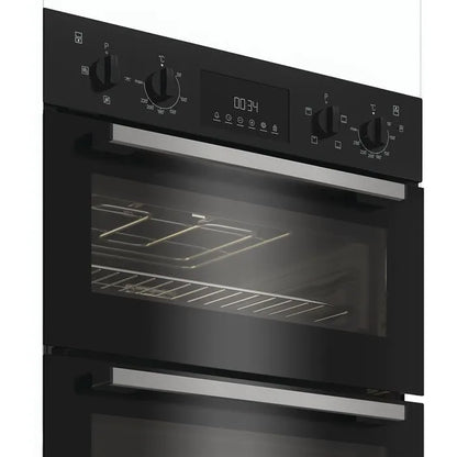 Indesit Built-in Electric Fan Double Oven | DII10DB | Black