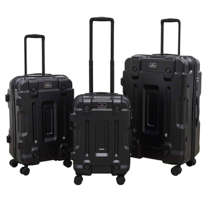 3-Piece Lightweight ABS/PC Luggage Set with TSA Locks  - 20", 24", 28" - Black - DL10