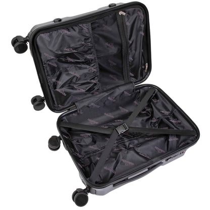 3-Piece Lightweight ABS/PC Luggage Set with TSA Locks  - 20", 24", 28" - Black - DL10