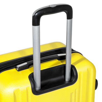 3-Piece Lightweight Luggage Suitcase Trolley Set ABS TSA Lock - Yellow - DL124