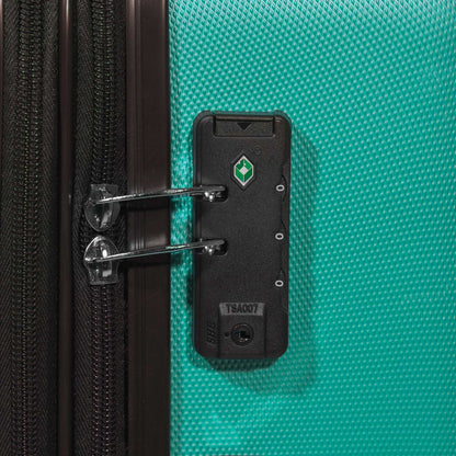 3-Piece Lightweight Luggage Suitcase Trolley Set ABS TSA Lock - Teal - DL126