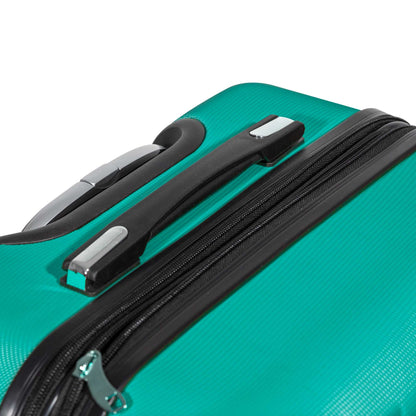 3-Piece Lightweight Luggage Suitcase Trolley Set ABS TSA Lock - Teal - DL126