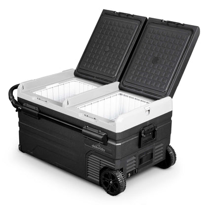 75L Portable Car Fridge, Freezer, 12/24V Dual Zone Compressor - DL127