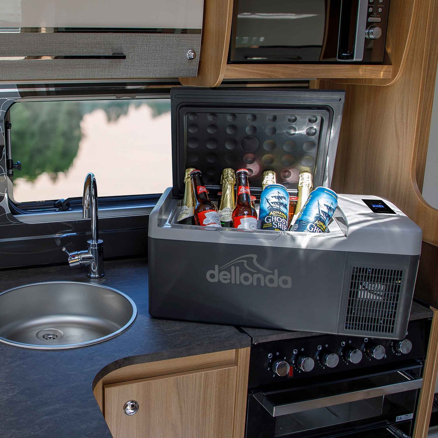 15L Portable Car Fridge, Freezer, Cool Box, 12/24/230V Compressor - DL130