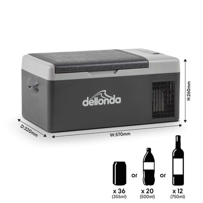 15L Portable Car Fridge, Freezer, Cool Box, 12/24V Compressor - DL12