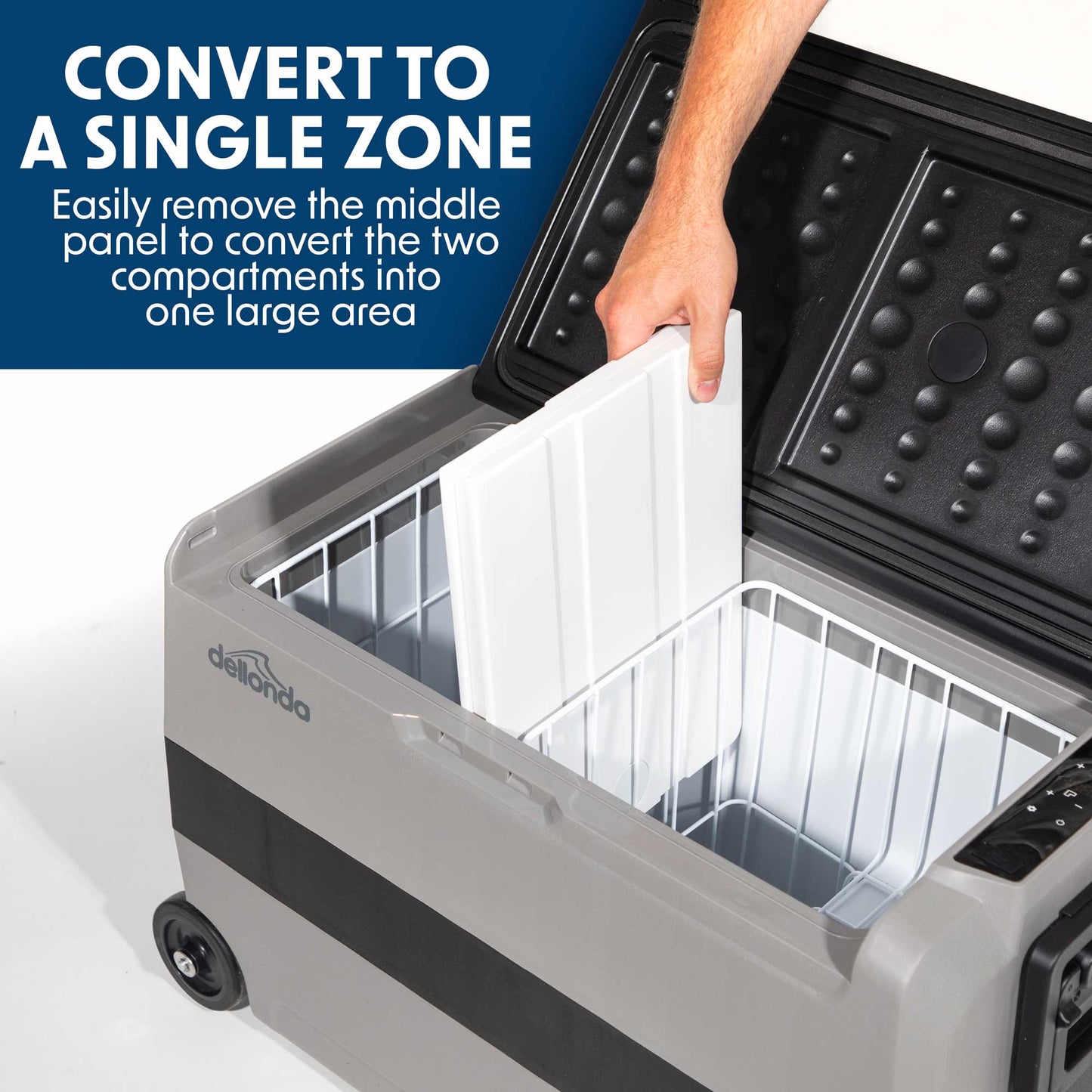 50L Portable Car Fridge, Freezer, 12/24V Dual Zone Compressor - DL14