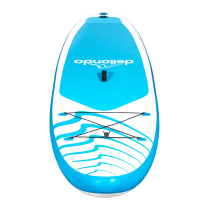 Inflatable Stand Up Paddle Board, SUP, Light Blue/White, 10'6", Leash, Pump, Carry Bag, DL152