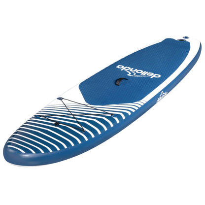 Inflatable Stand Up Paddle Board, SUP, Blue/White, 10'2", Leash, Pump, Carry Bag, DL153