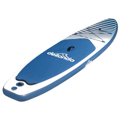 Inflatable Stand Up Paddle Board, SUP, Blue/White, 10'2", Leash, Pump, Carry Bag, DL153