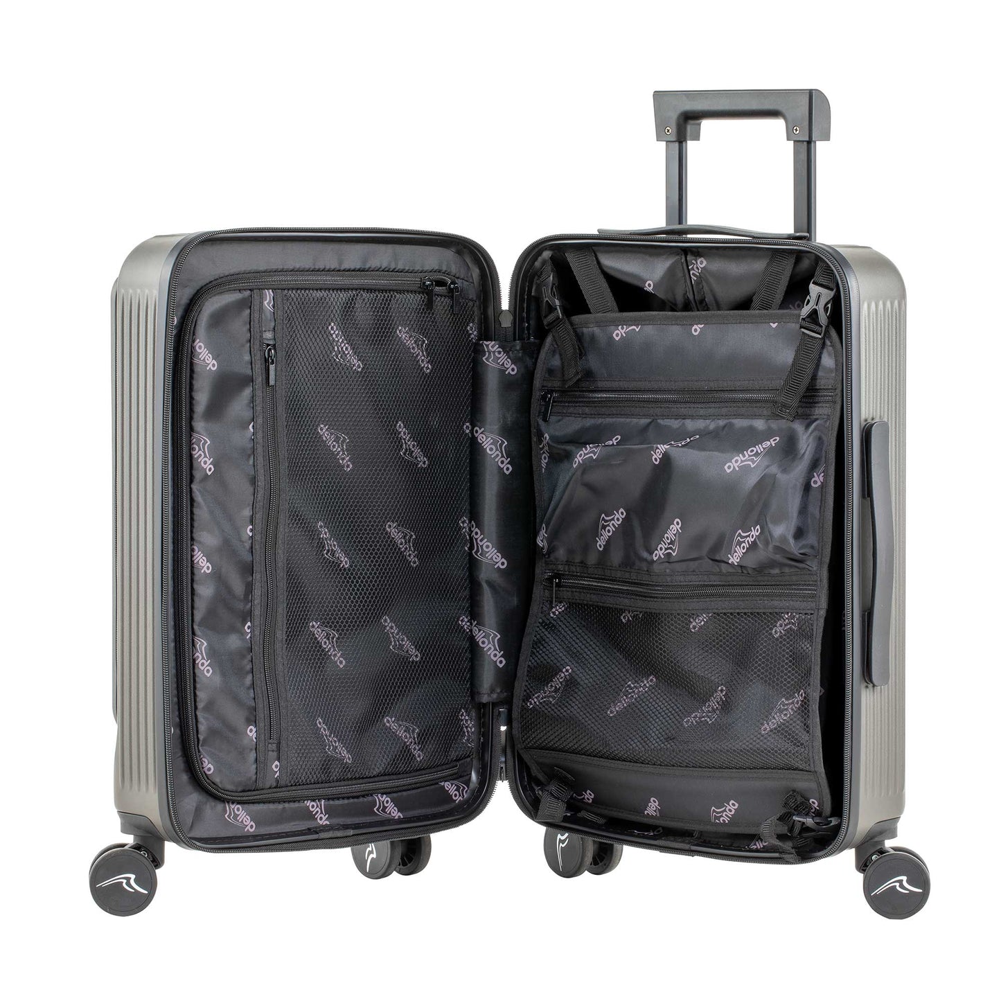 Dellonda 20" Cabin Size Luggage with Laptop Compartments, Dual TSA Lock, USB & 4 360° Wheels - DL157