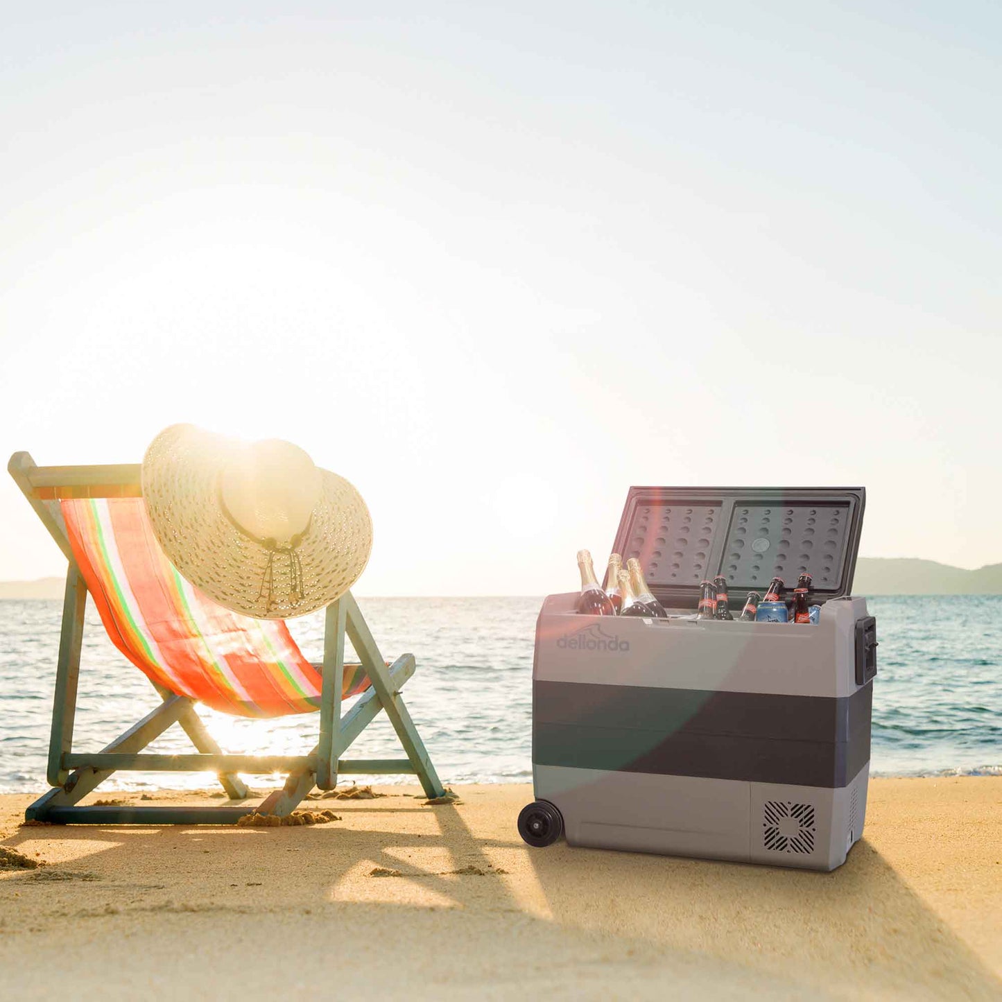 60L Portable Car Fridge, Freezer, 12/24V Dual Zone Compressor - DL15