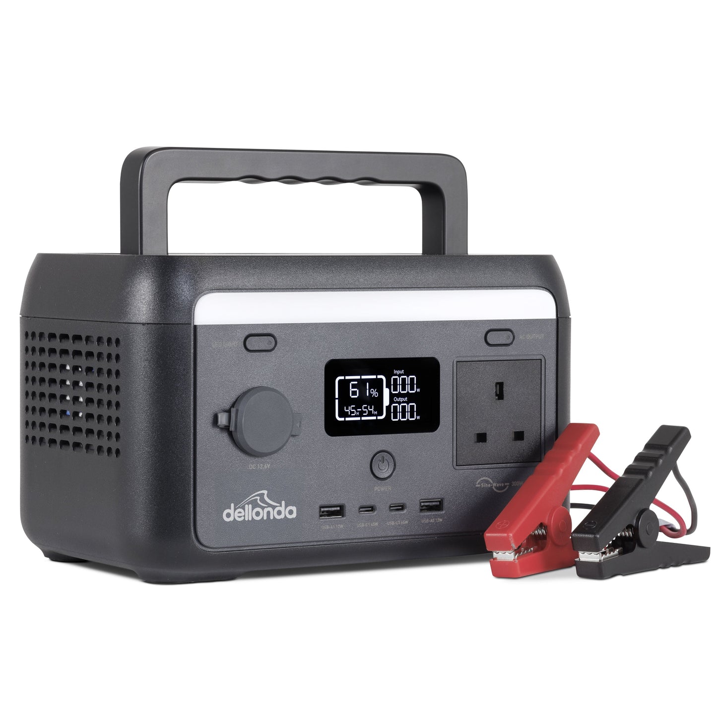 Portable Power Station, 300W, 204Wh, LiFePO4 Battery, 230V - DL160