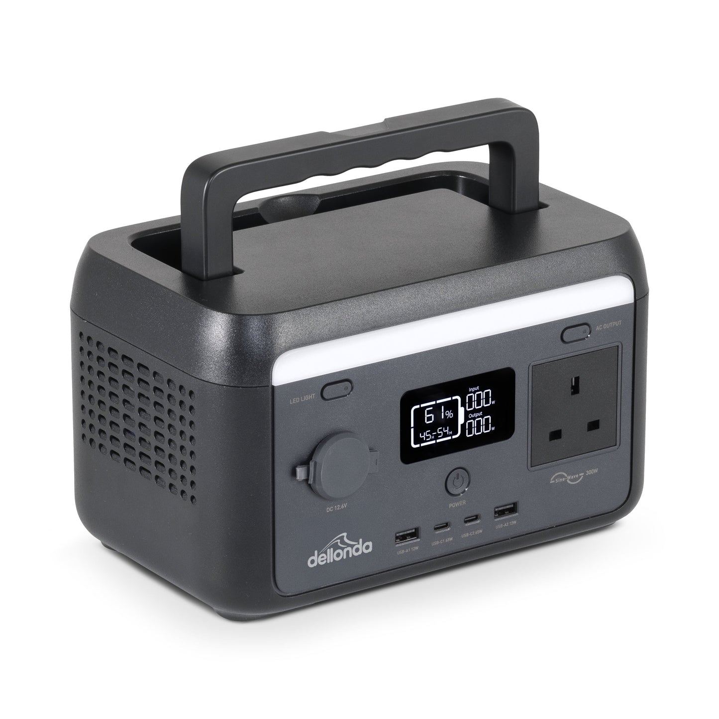 Portable Power Station, 300W, 204Wh, LiFePO4 Battery, 230V - DL160