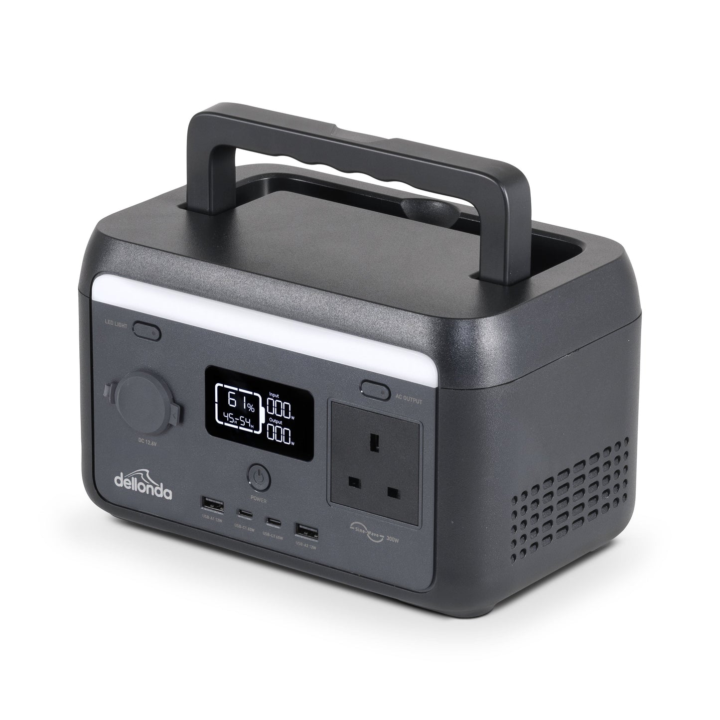 Portable Power Station, 300W, 204Wh, LiFePO4 Battery, 230V - DL160