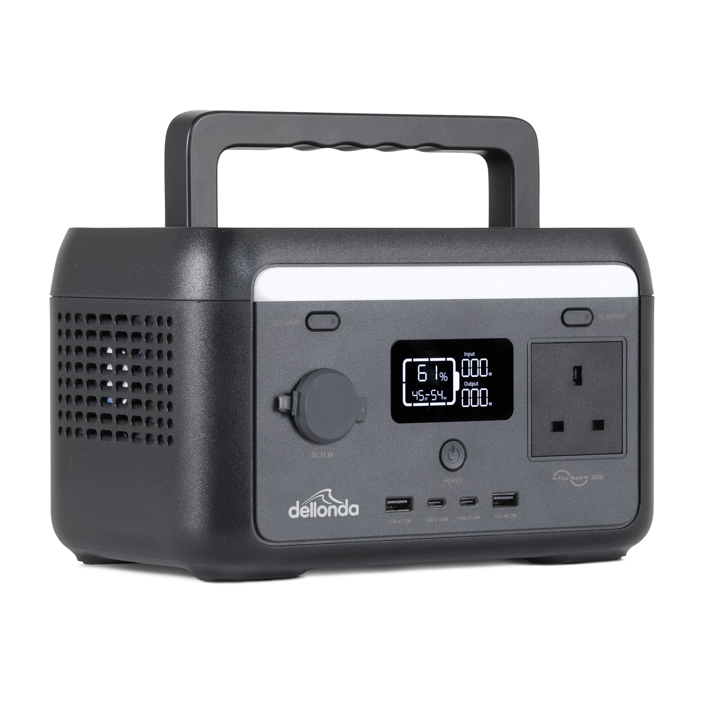 Portable Power Station, 300W, 204Wh, LiFePO4 Battery, 230V - DL160