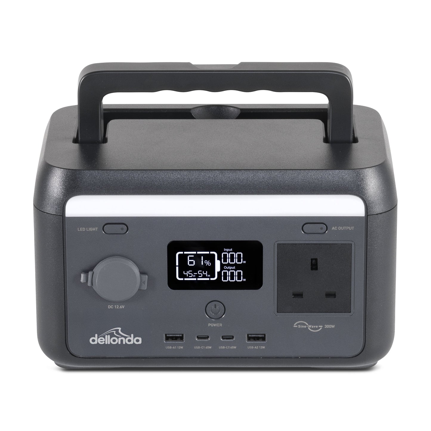 Portable Power Station, 300W, 204Wh, LiFePO4 Battery, 230V - DL160