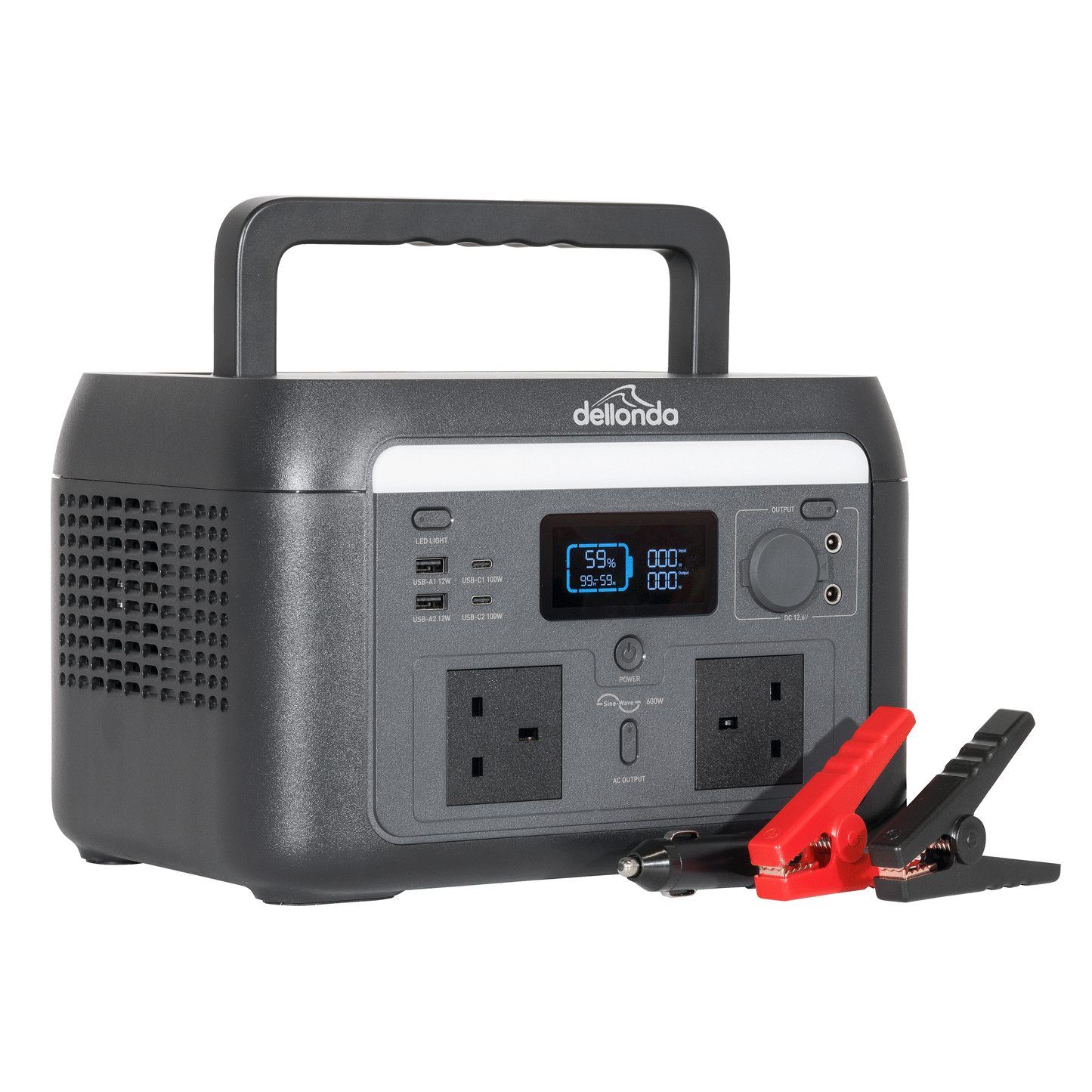 Portable Power Station, 600W, 512Wh, LiFePO4 Battery, 230V - DL161