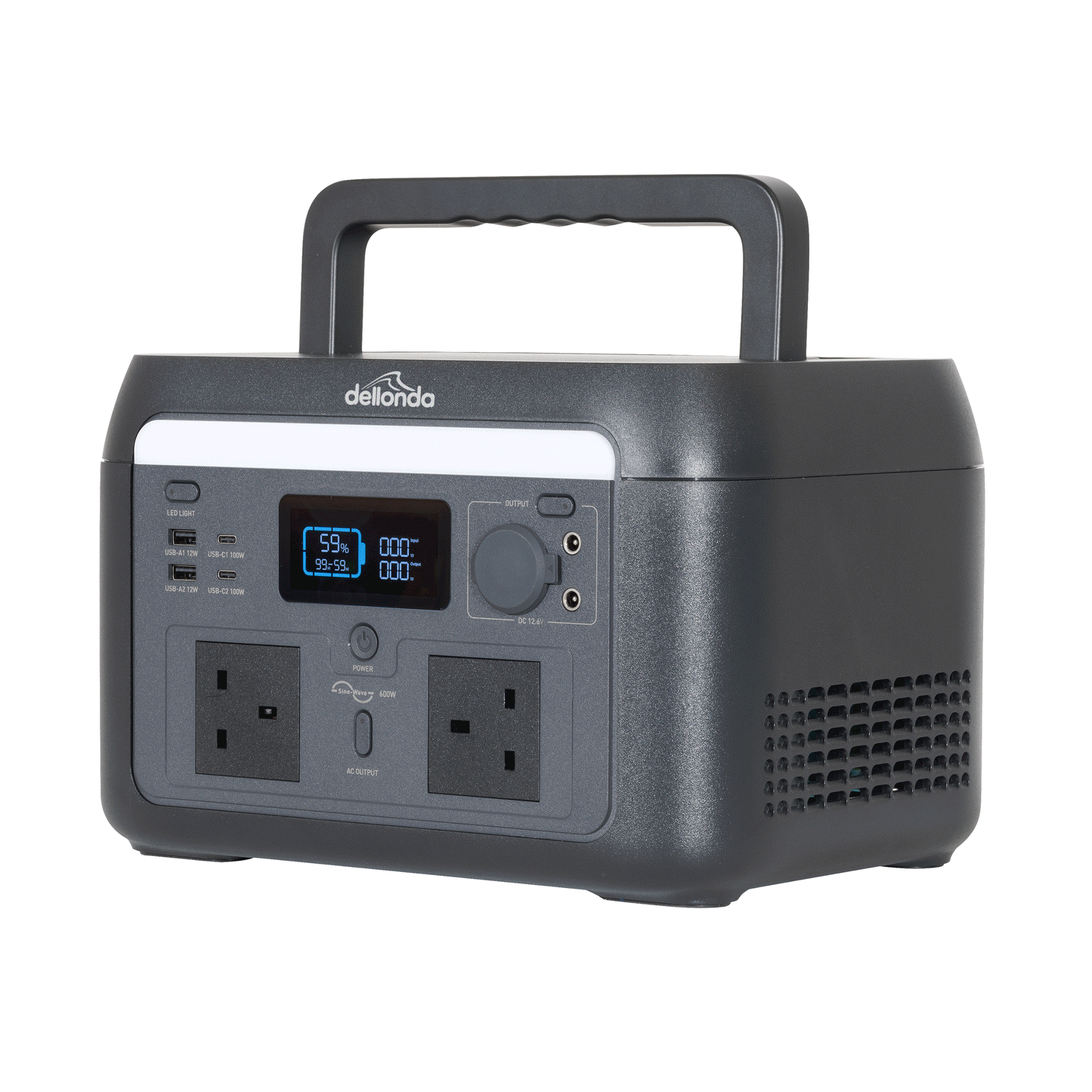 Portable Power Station, 600W, 512Wh, LiFePO4 Battery, 230V - DL161
