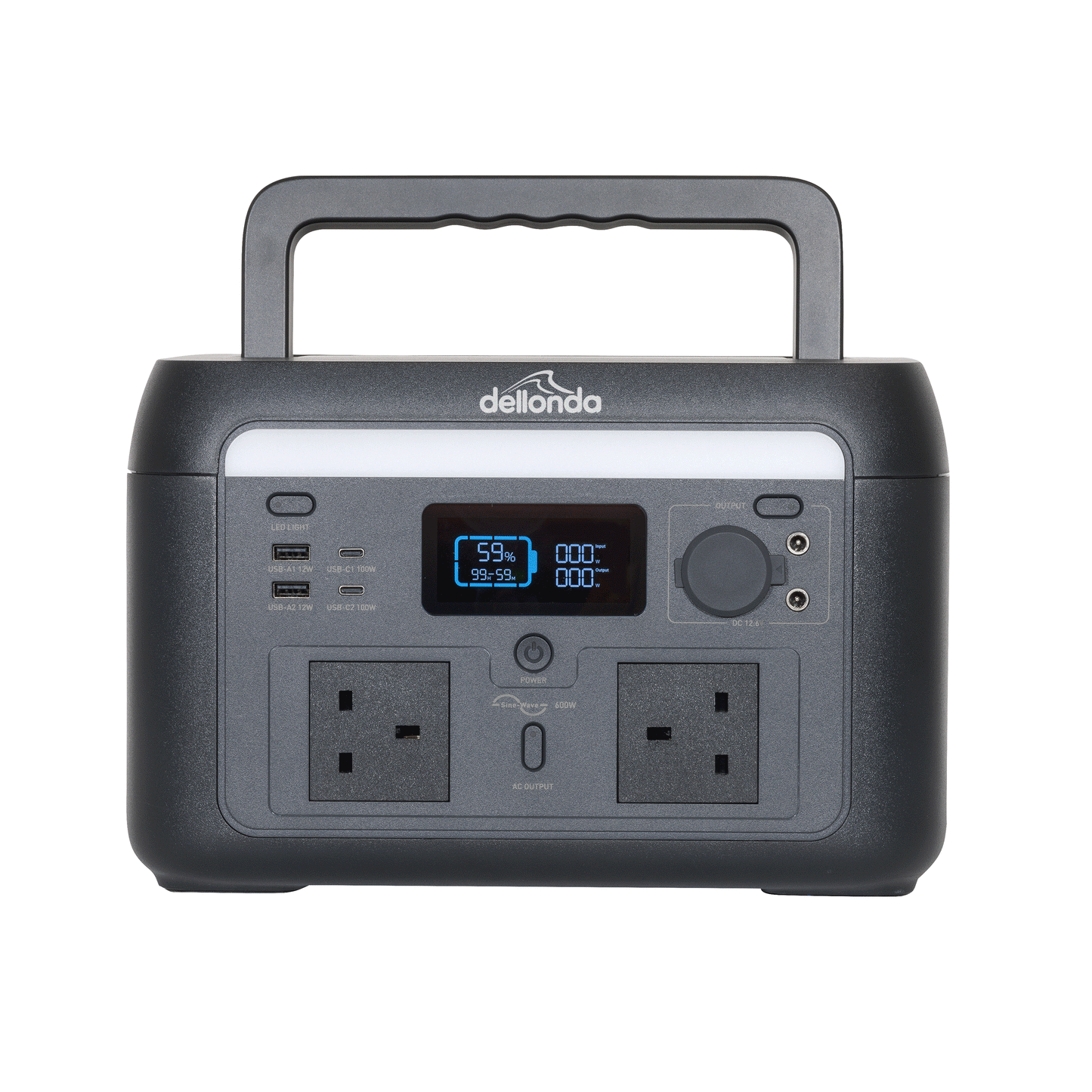 Portable Power Station, 600W, 512Wh, LiFePO4 Battery, 230V - DL161