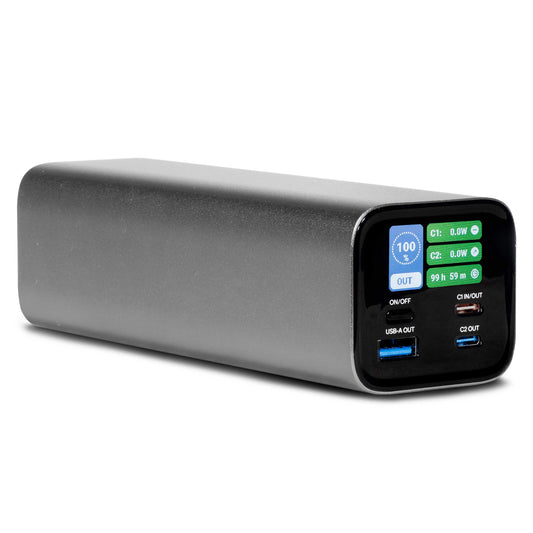 140W Power Bank, 27000mAh, 3-Port Portable Charger, Smart Digital Display - DL168
