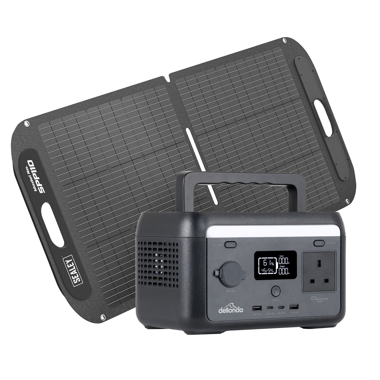 300W Portable Power Station, 204Wh, with 110W Foldable Solar Panel – DL178