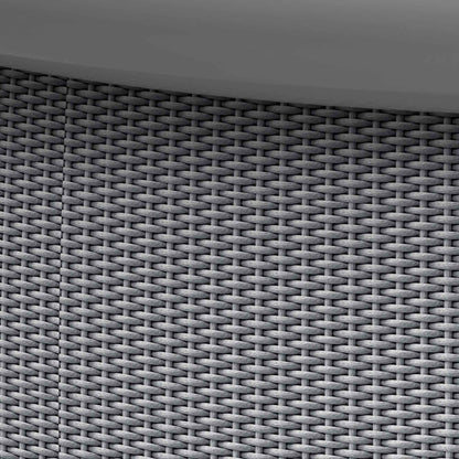 15ft Inflatable Swimming Pool Round with Filter Pump - Grey Rattan - DL18