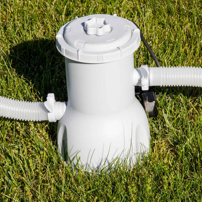 15ft Inflatable Swimming Pool Round with Accessories - Grey Rattan - DL136