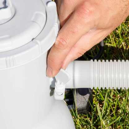 15ft Inflatable Swimming Pool Round with Accessories - Grey Rattan - DL136