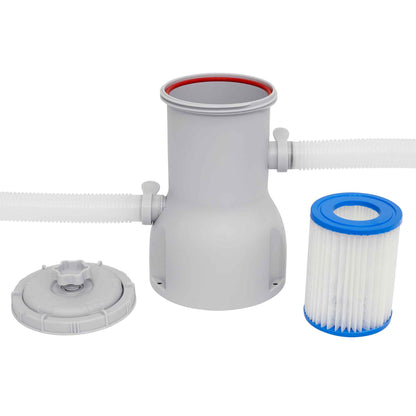 15ft Inflatable Swimming Pool Round with Accessories - Grey Rattan - DL136