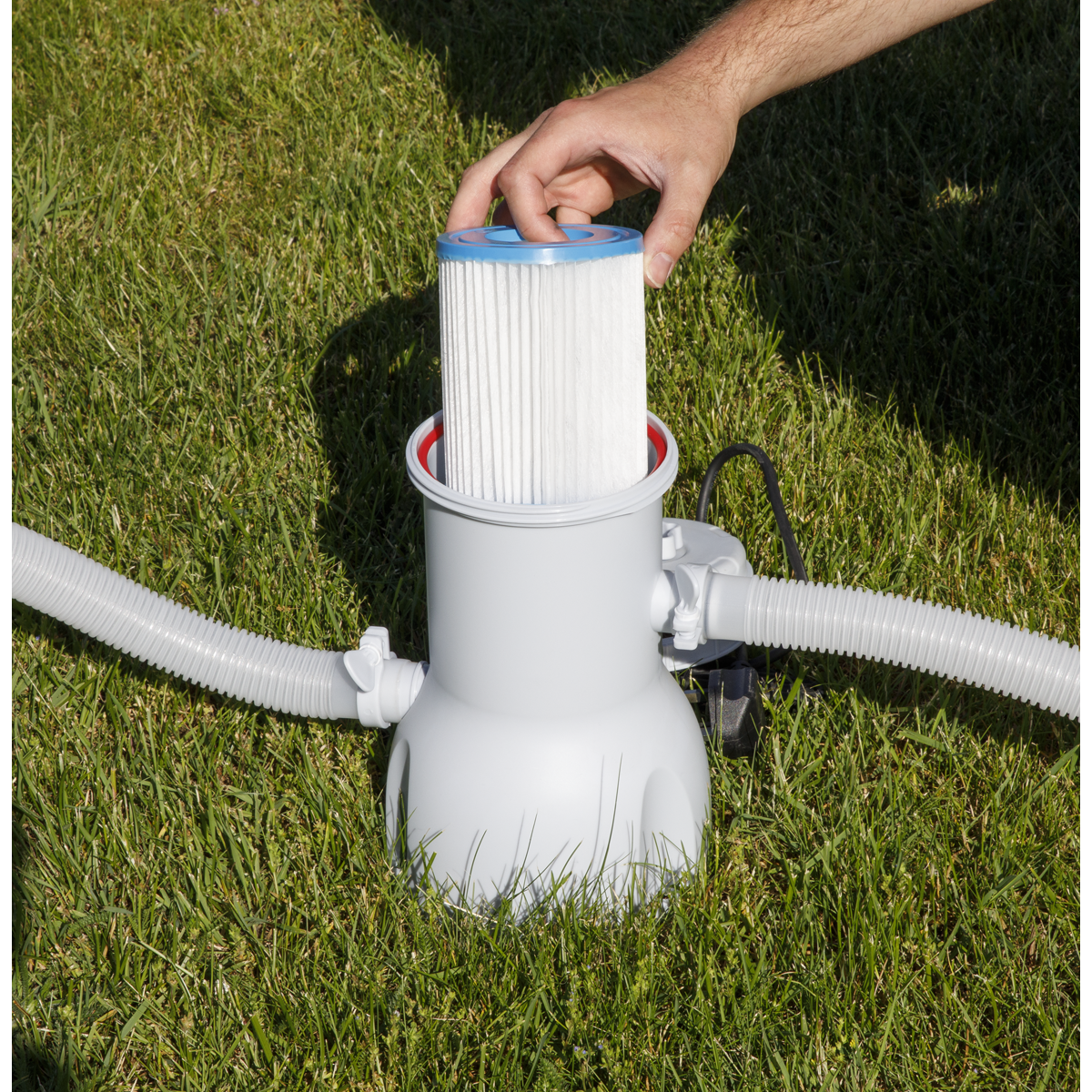 13ft Deluxe Steel Frame Swimming Pool Rectangular with Filter Pump - DL21