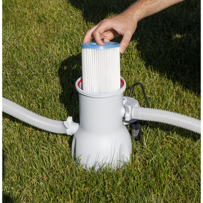 13ft Deluxe Steel Frame Swimming Pool Rectangular with Filter Pump - DL21