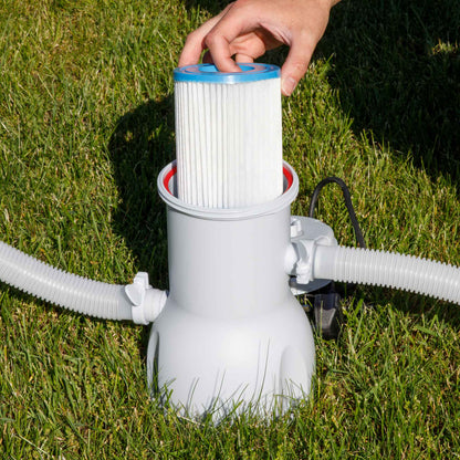 13ft Deluxe Steel Frame Swimming Pool Rectangular with Filter Pump - DL21