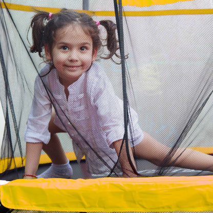 55" Kids Mini Trampoline with Safety Enclosure Net - Ages 3 to 8 - DL65